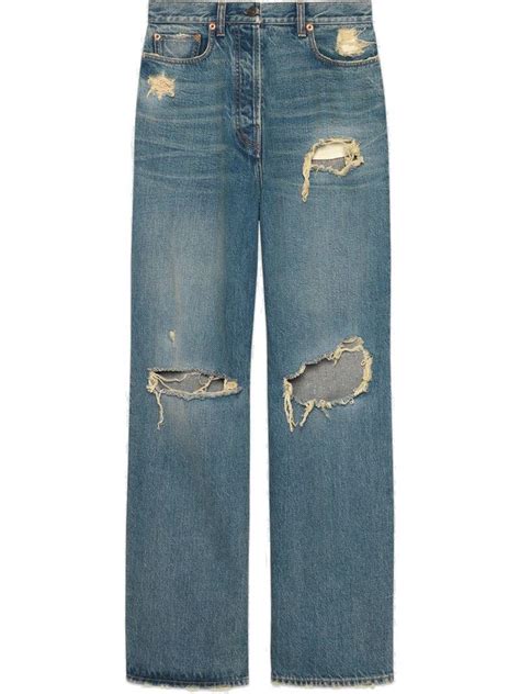 gucci pantaloni|gucci distressed jeans.